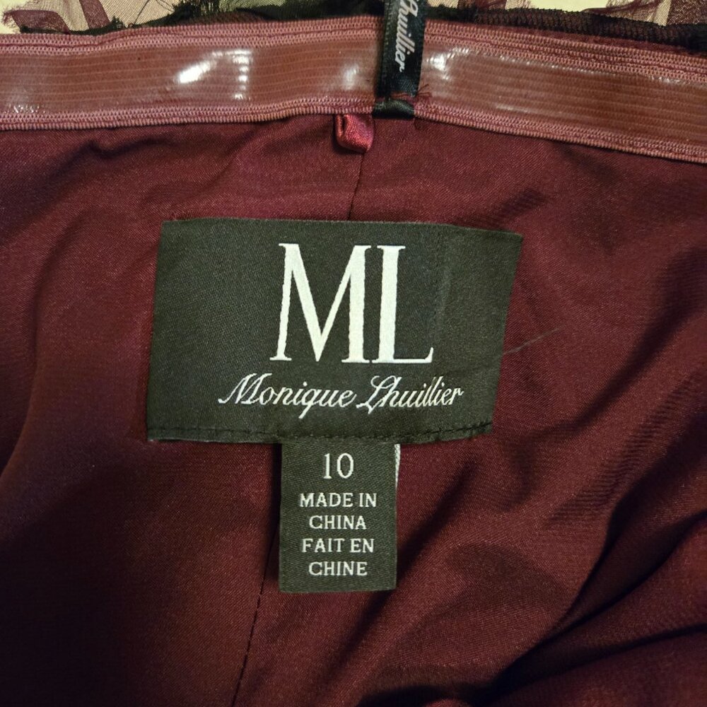 Worn only once! Vintage Monique Lhuillier - Ombre Ruffled Tiered Juneberry Dress - Picture 3 of 9